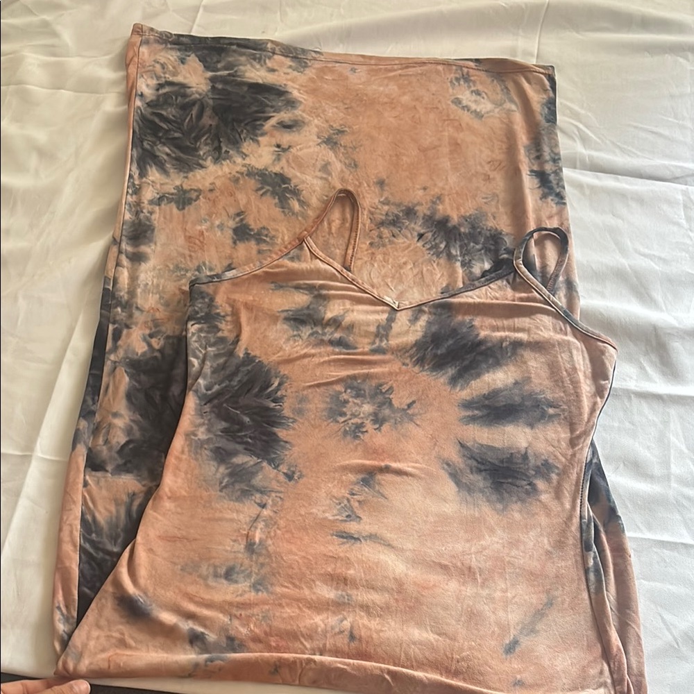 Tie-Dye Tank Top and Skirt Set